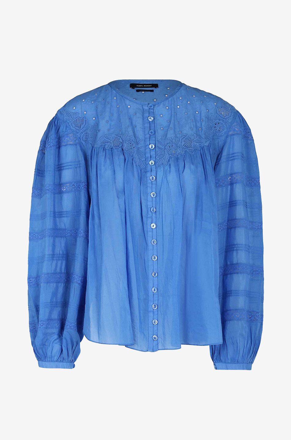 ISABEL MARANT Bluse mit Lochstickereien und Spitze Gregoria Damen BLAU 1