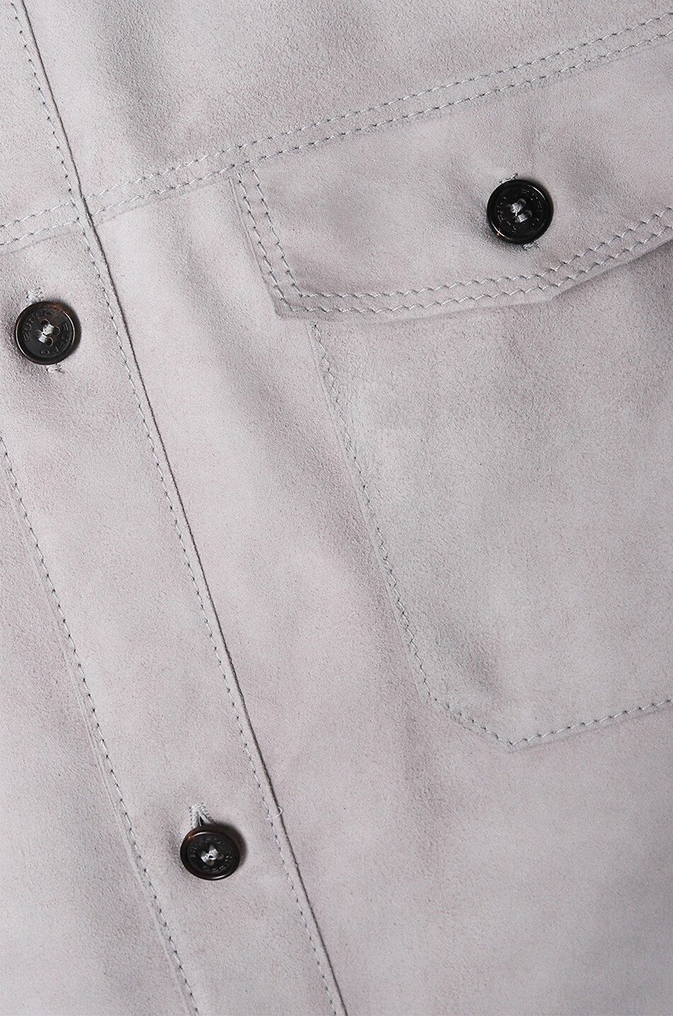 RUFFO Hemdjacke aus Leder Herren HELLGRAU 3