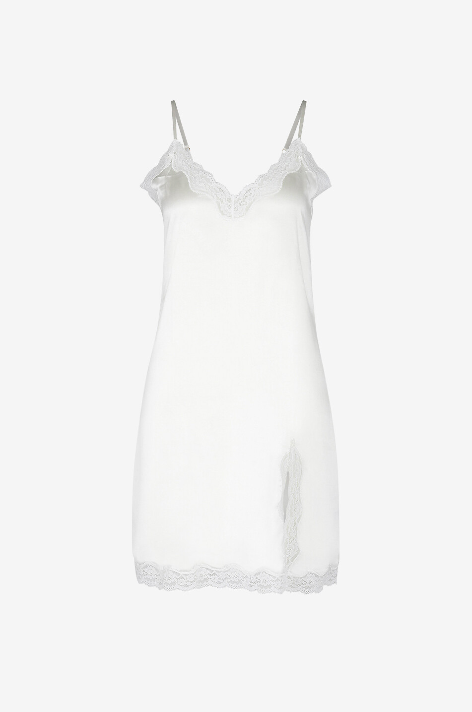 VANNINA VESPERINI Babydoll aus Satin mit Spitze Damen CREMEFARBEN 1