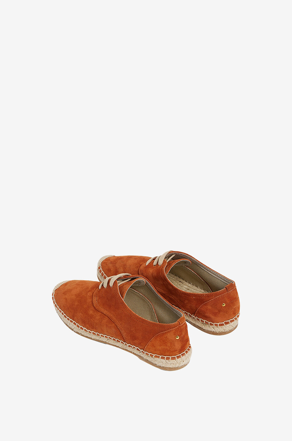 VANESSA BRUNO Espadrilles à lacets en daim Femme ROUGE FONCÉ 2