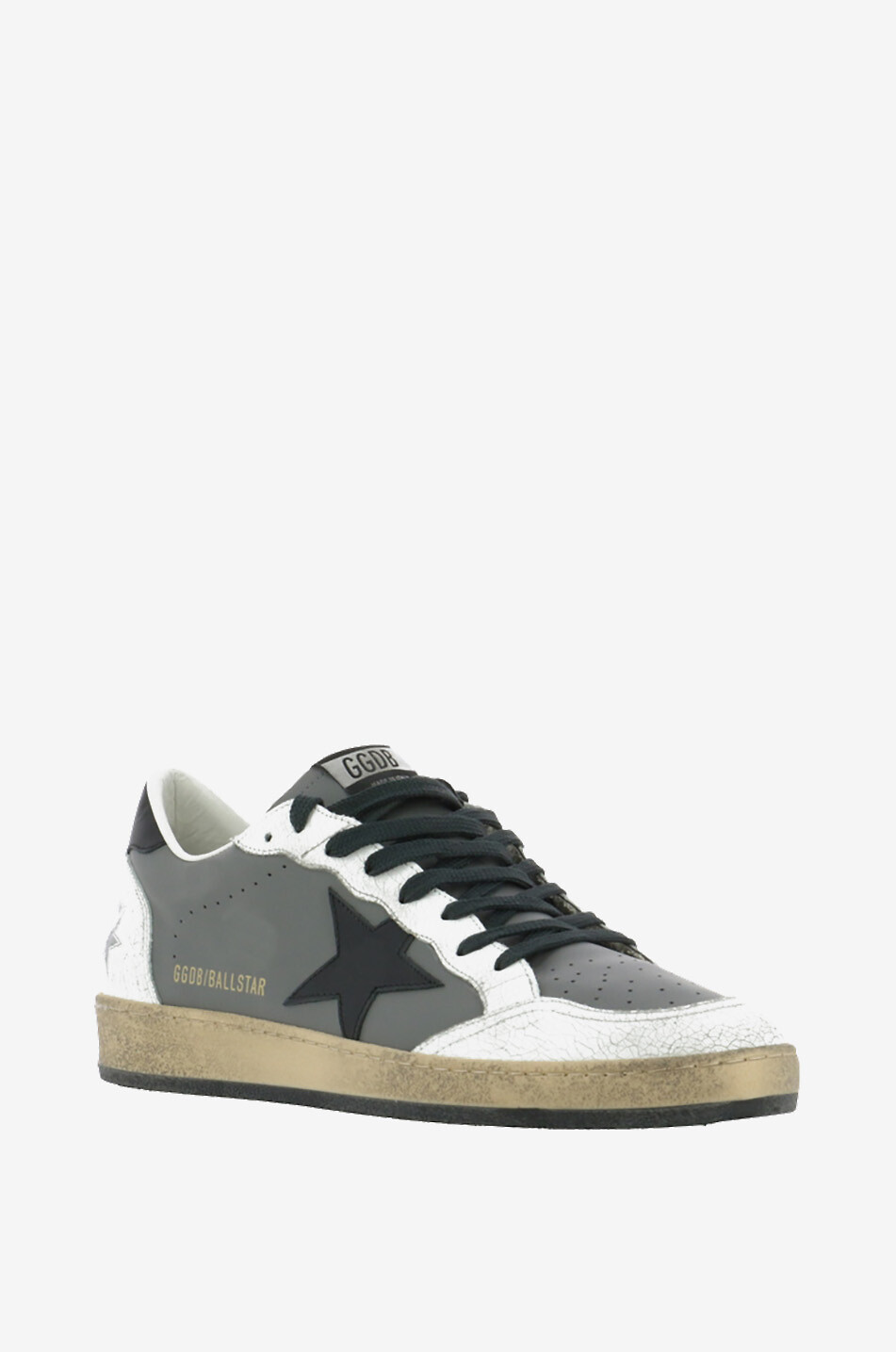 GOLDEN GOOSE Ledersneaker Ball Star Herren DUNKELGRAU 1
