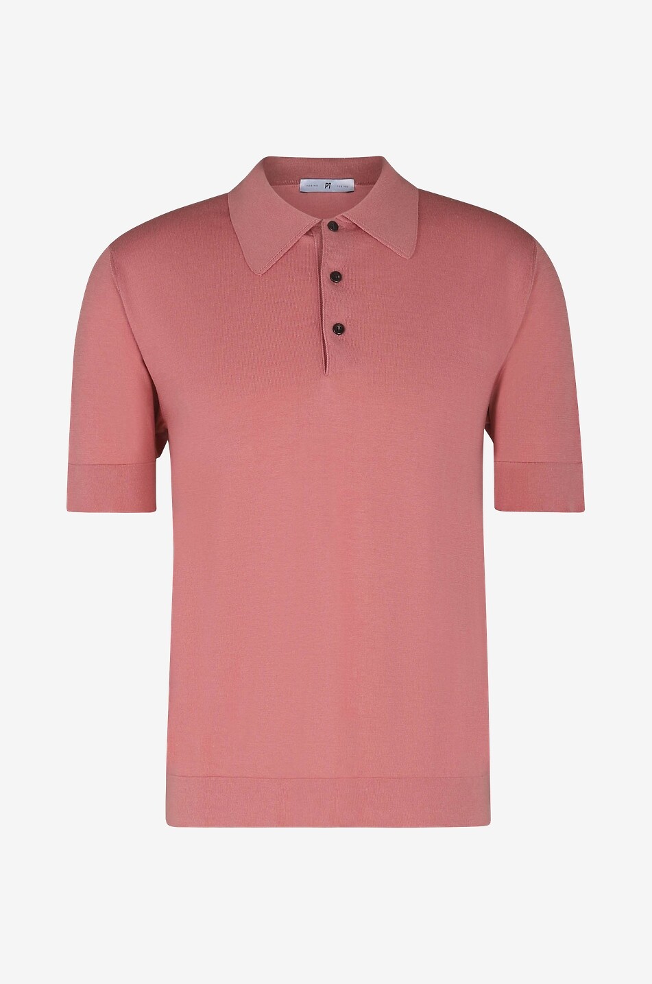 Kurzärmliges Polohemd aus Baumwolle und Seide