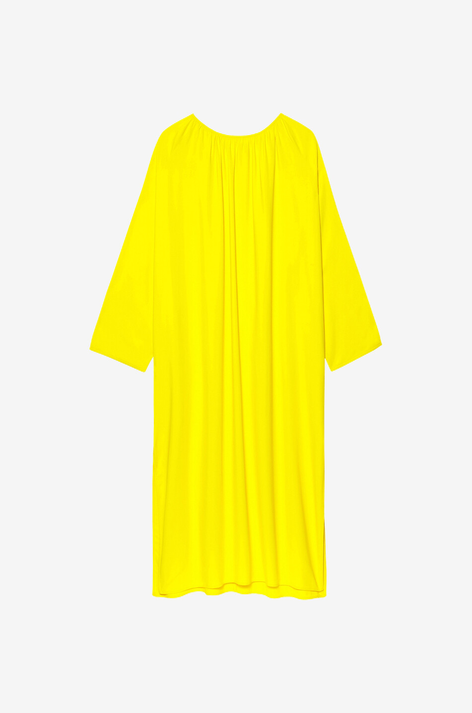 AMI Langes weites Kleid aus Cady Damen HELLGELB 1