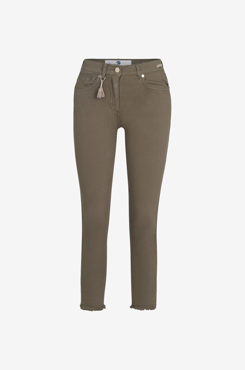 Cinq Cut Slit cotton-blend slim-fit jeans