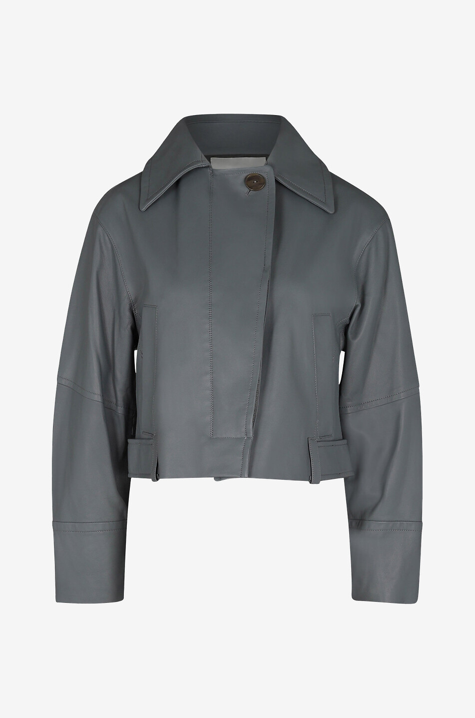 Verkürzte Lederjacke Flight.