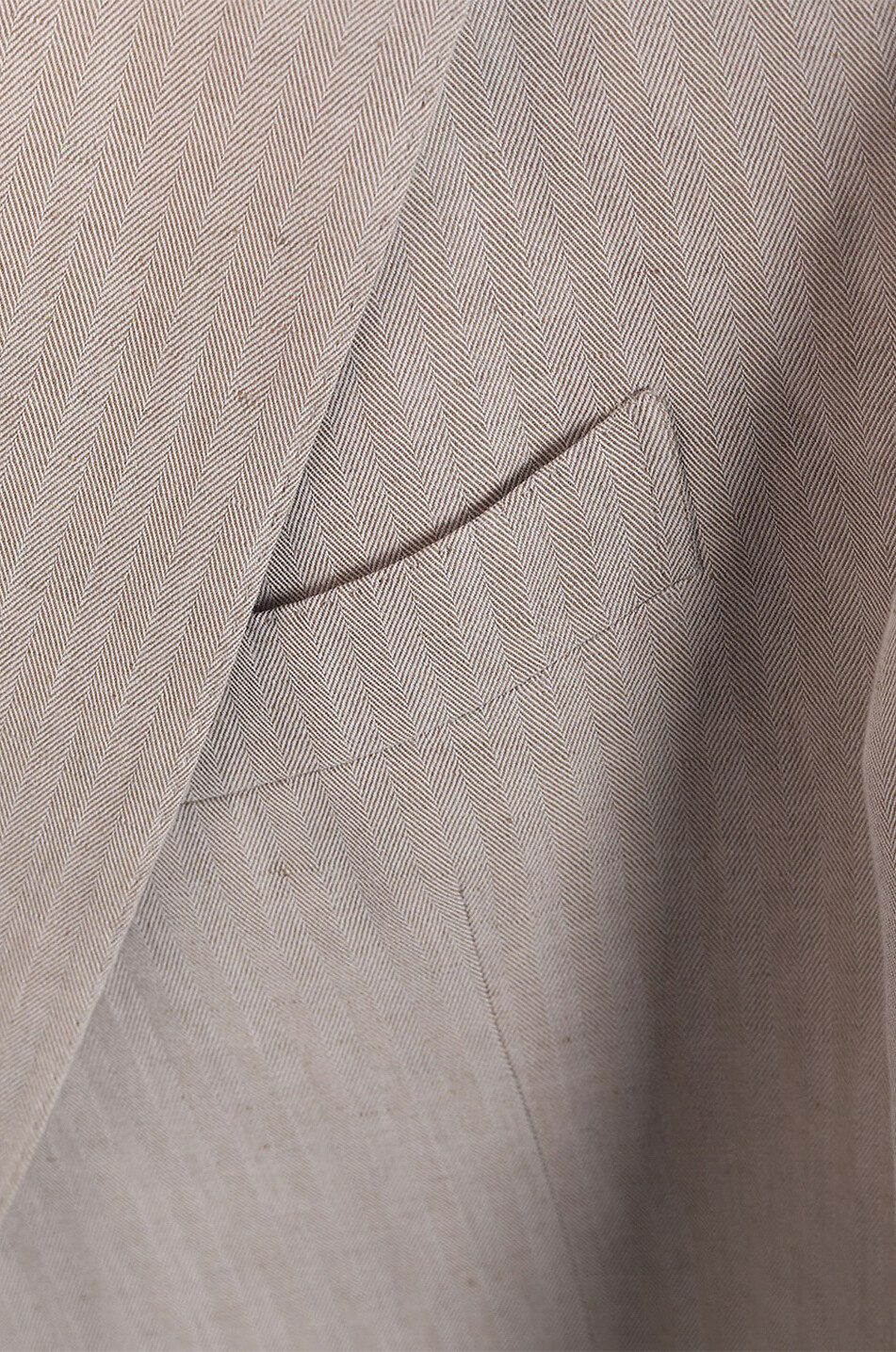 Gestreifter einreihiger Blazer aus Baumwolle und Leinen Aida Drop 7 R