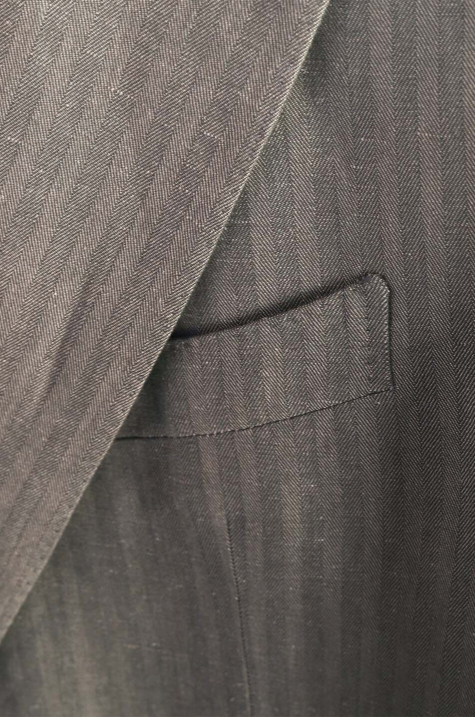 CARUSO Blazer rayé à boutonnage simple en coton et lin Aida Drop 7 R Homme VERT MOYEN 3