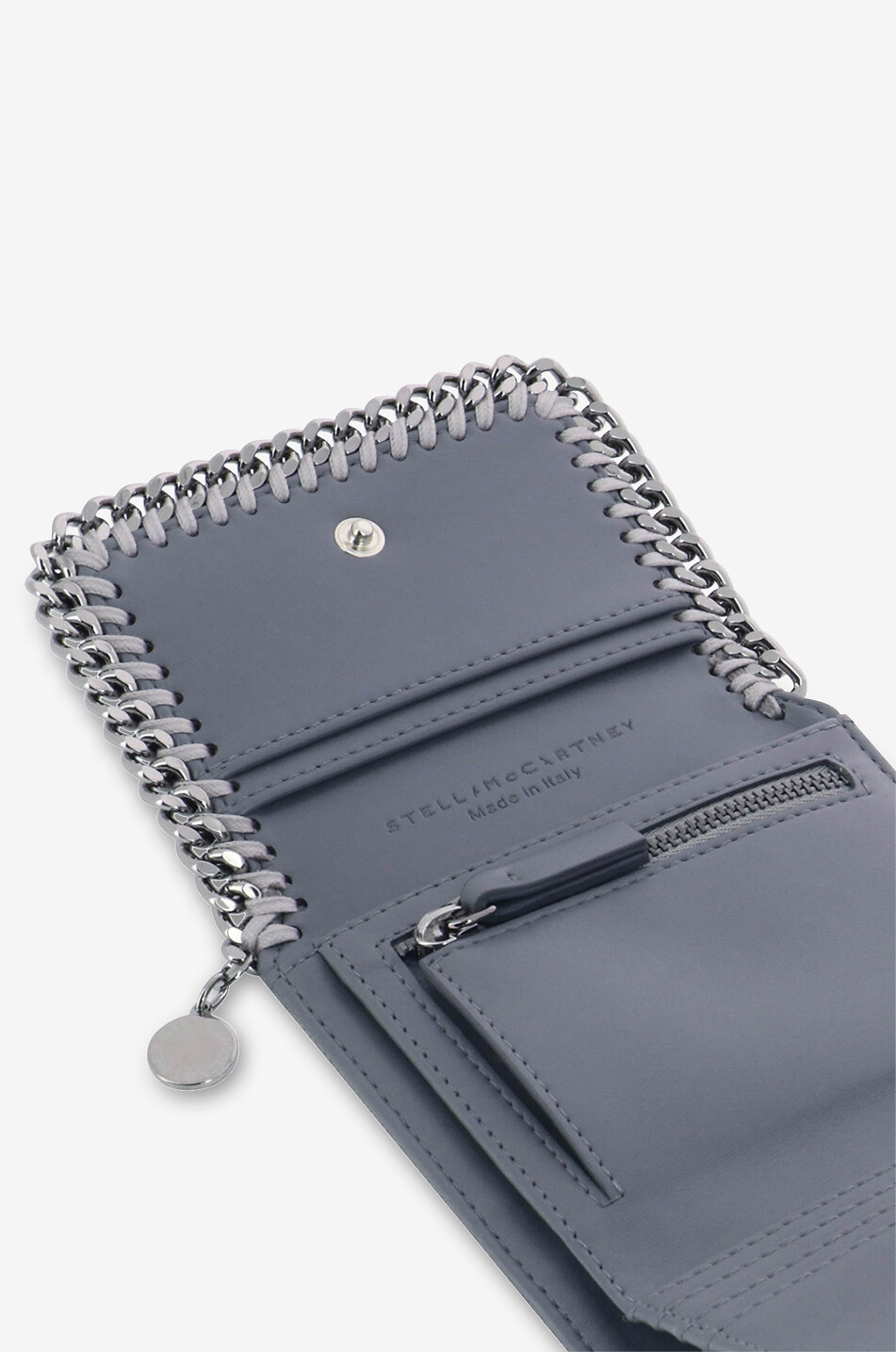 STELLA McCARTNEY Kompakte Brieftasche aus Kunstwildleder Falabella Shaggy Deer Damen HELLGRAU 3