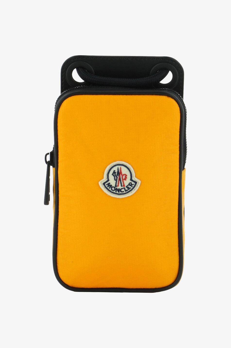 MONCLER Rooster logo ripstop and leather phone case Men ORANGE 1