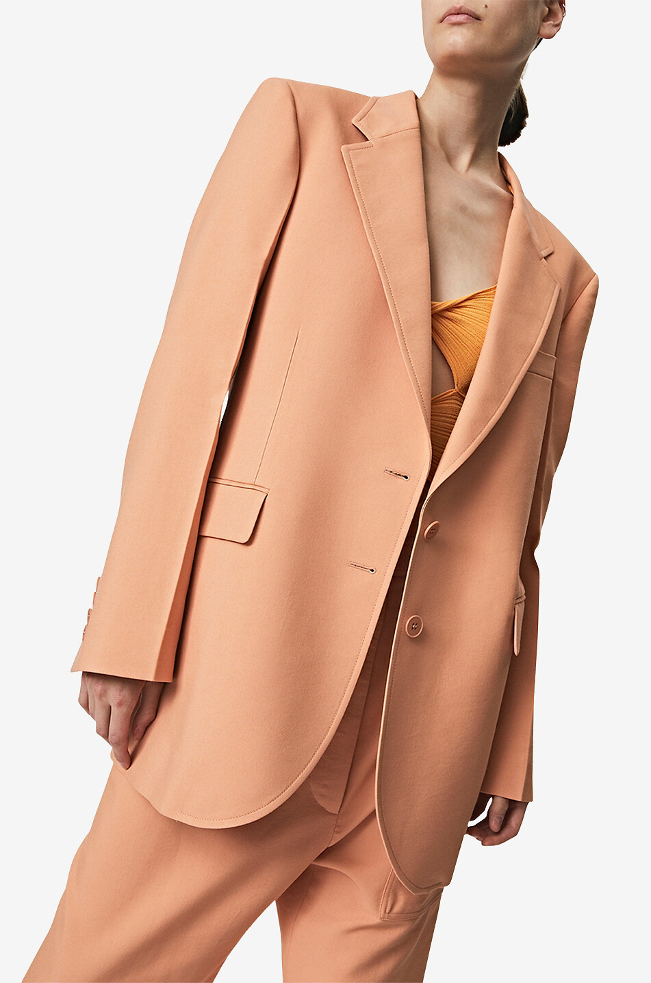 STELLA McCARTNEY Single-breasted twill blazer Women PINK 3