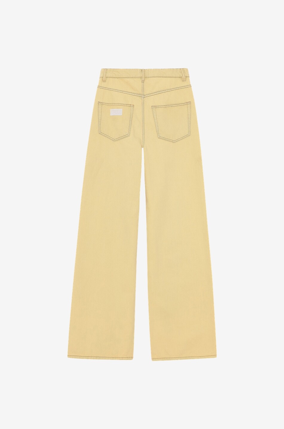 GANNI Jean large taille haute en coton bio Magny Rutabaga Femme JAUNE CLAIR 2