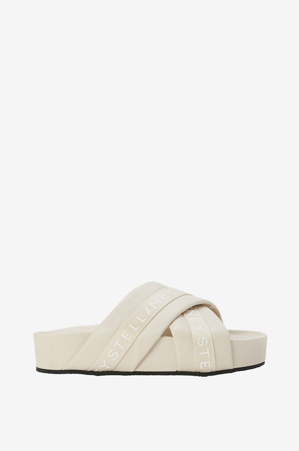 Mules à plateau en cuir synthétique Logo Tape