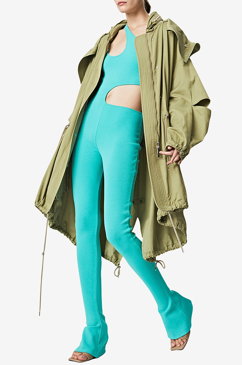 STELLA McCARTNEY Leichter Oversize-Parka aus gewaschener Baumwolle Damen GRÜN 4