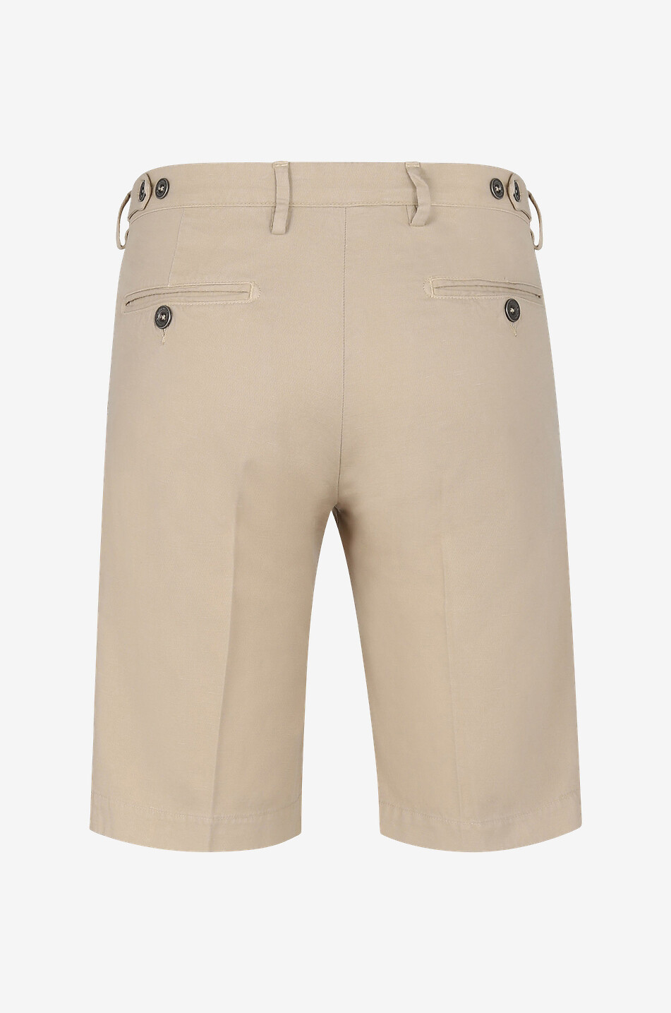 B SETTECENTO Cotton linen Bermuda shorts Men Medium beige 2