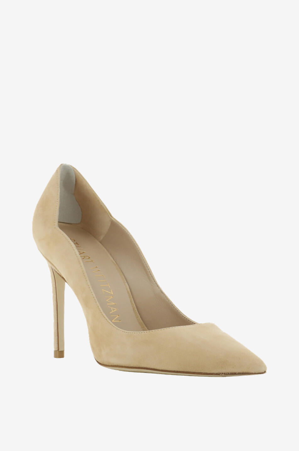 STUART WEITZMAN Escarpins à talon en cuir Stuart 100 Femme BEIGE 1
