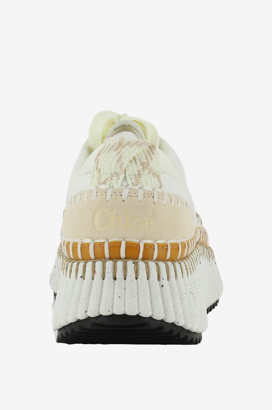 CHLOE Nama Eco-friendly low top mesh sneakers Women WHITE 4