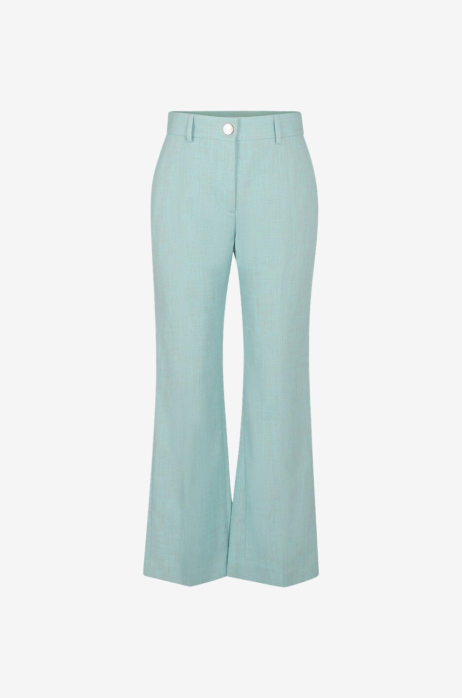 Pantalon large en lin et coton mélangés
