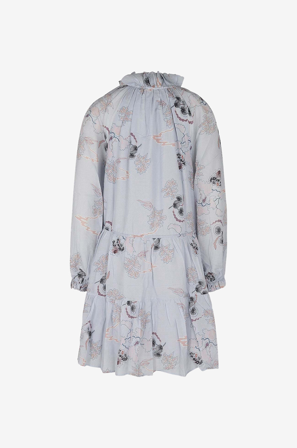 Liliane floral short cotton and silk dress