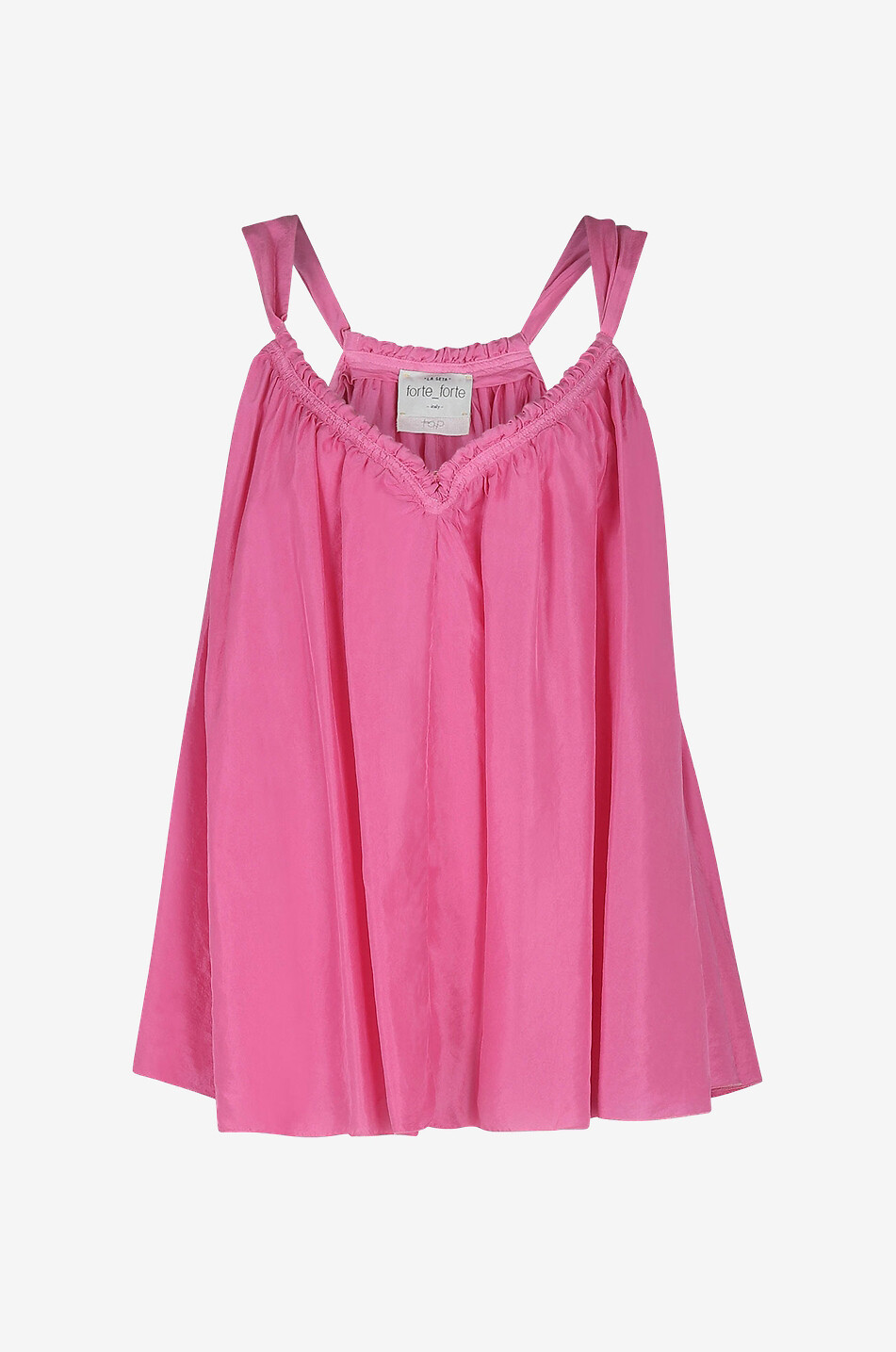 Top à bretelles en soie