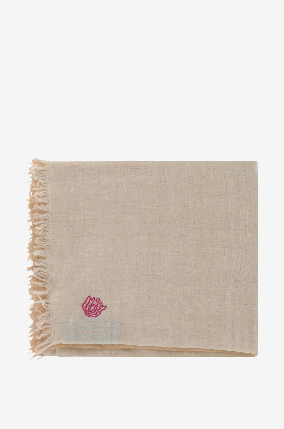 PINK MAHARANI Kaschmir-Schal Dip Dye Damen BEIGE 1