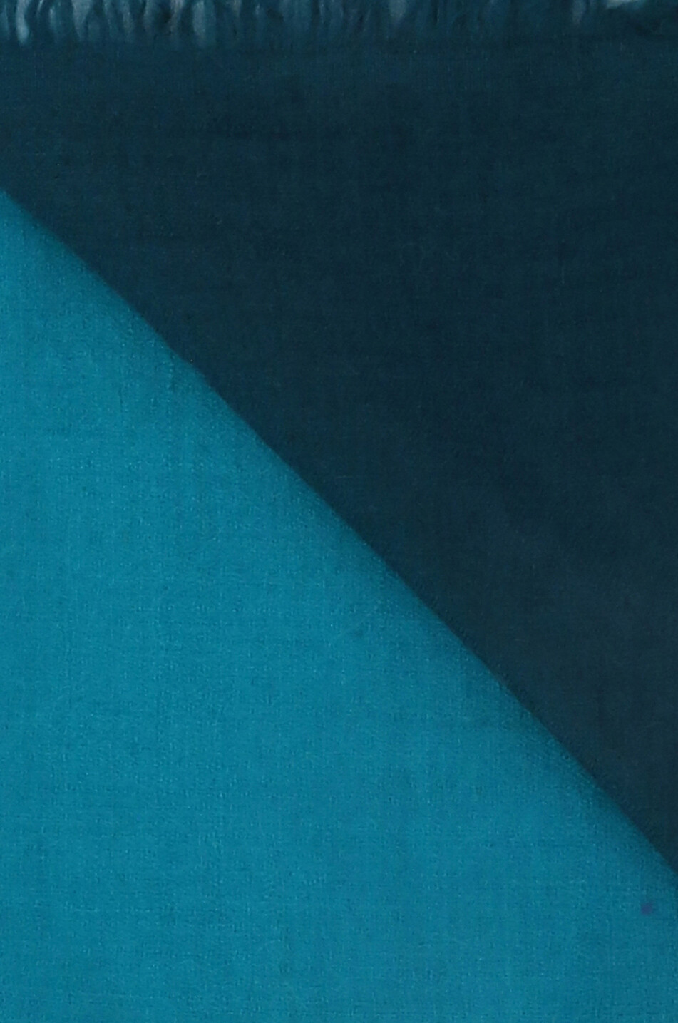 PINK MAHARANI Kaschmir-Schal Dip Dye Damen MITTELBLAU 2