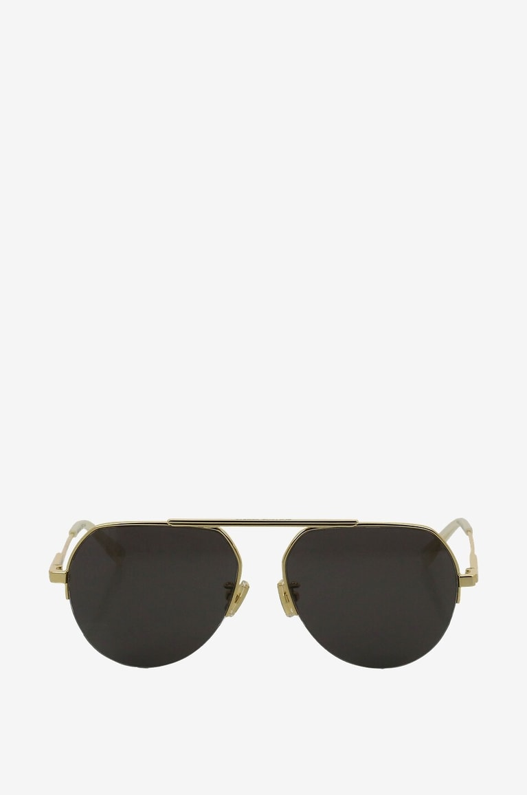 BOTTEGA VENETA Classic metal aviator sunglasses Women GOLDEN 1