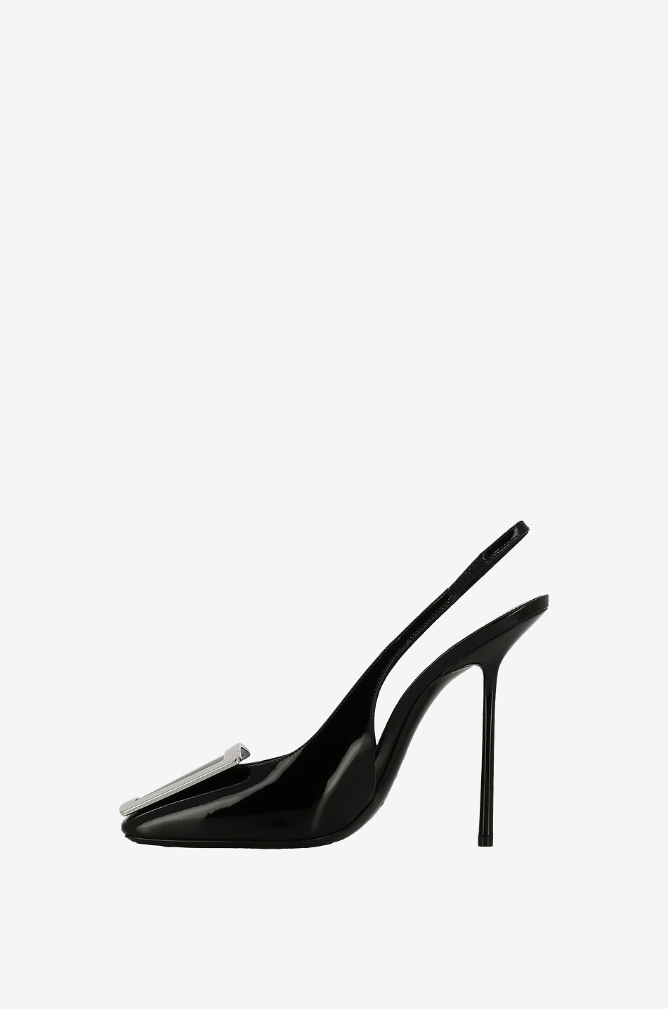 SAINT LAURENT PARIS Escarpins à bride arrière en cuir verni Maxine 115 Femme NOIR 3
