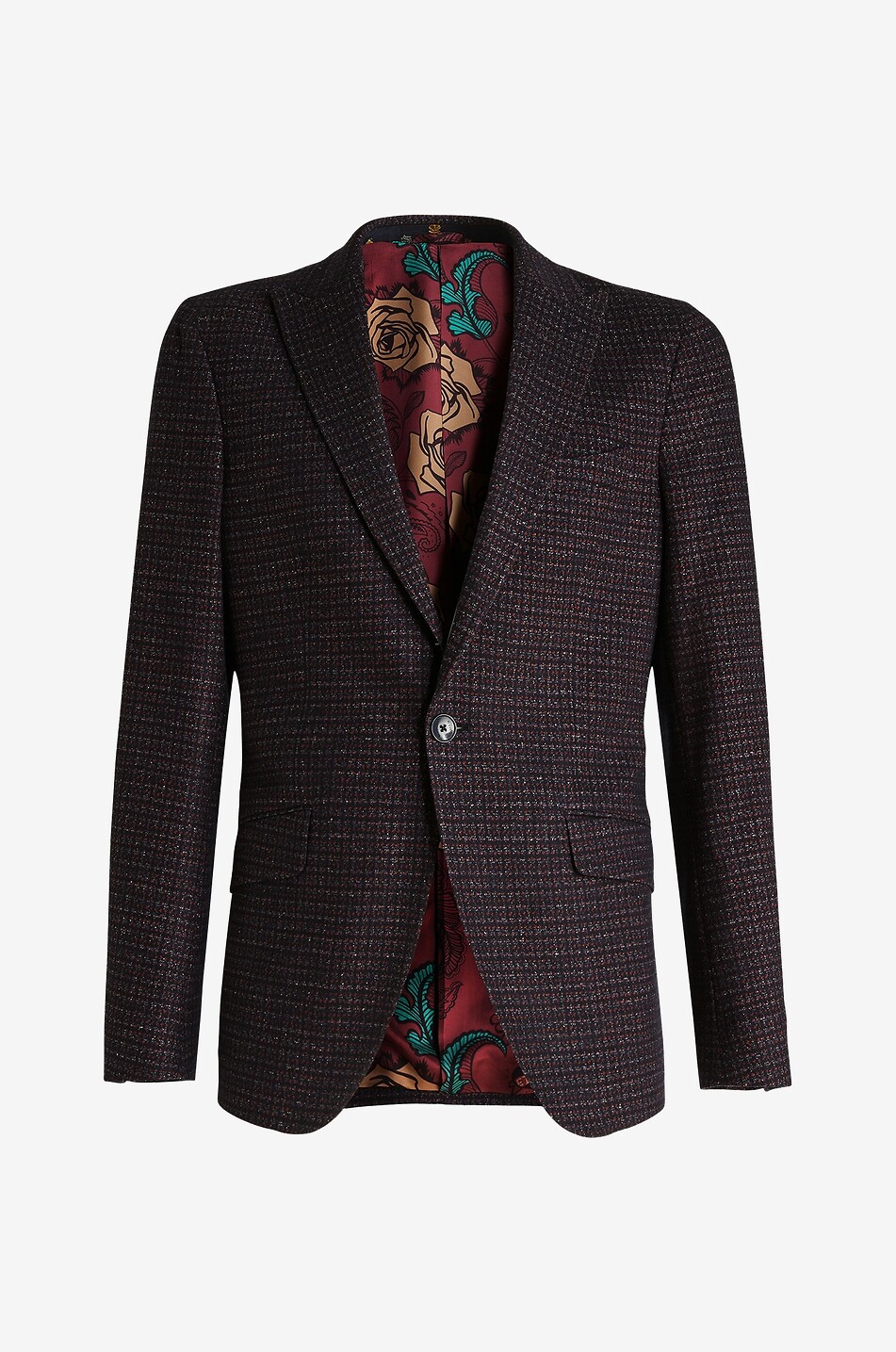 ETRO Blazer slim en laine mélangée Homme BLEU FONCE 1