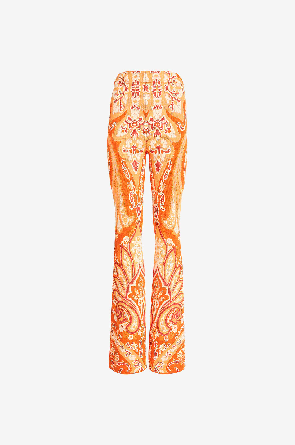 Pantalon évasé en maille jacquard