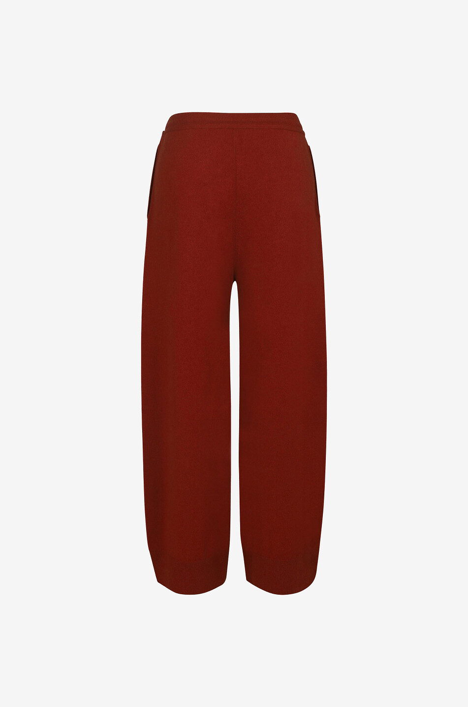 STELLA McCARTNEY Pantalon large raccourci en maille Cashmere Wardrobe Femme ROUGE 2