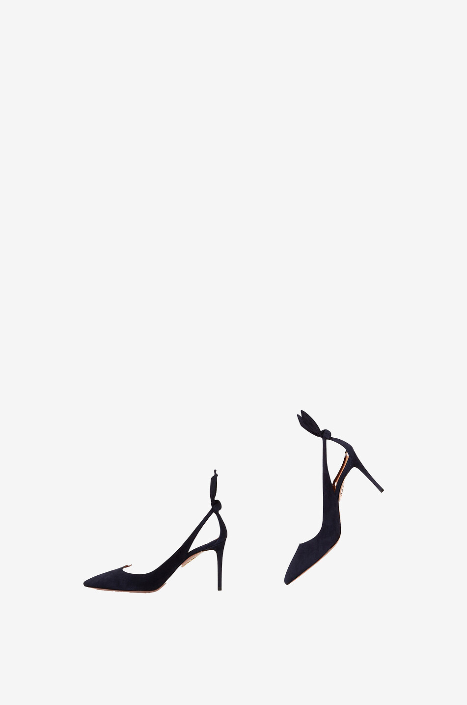 AQUAZZURA Escarpins en daim Bow Tie 85 Femme NOIR 7