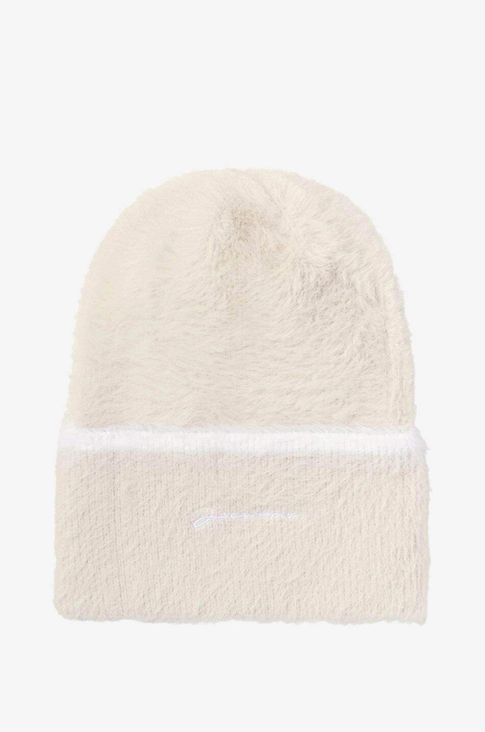 JACQUEMUS Flauschige Mütze Neve Damen CREMEFARBEN 1