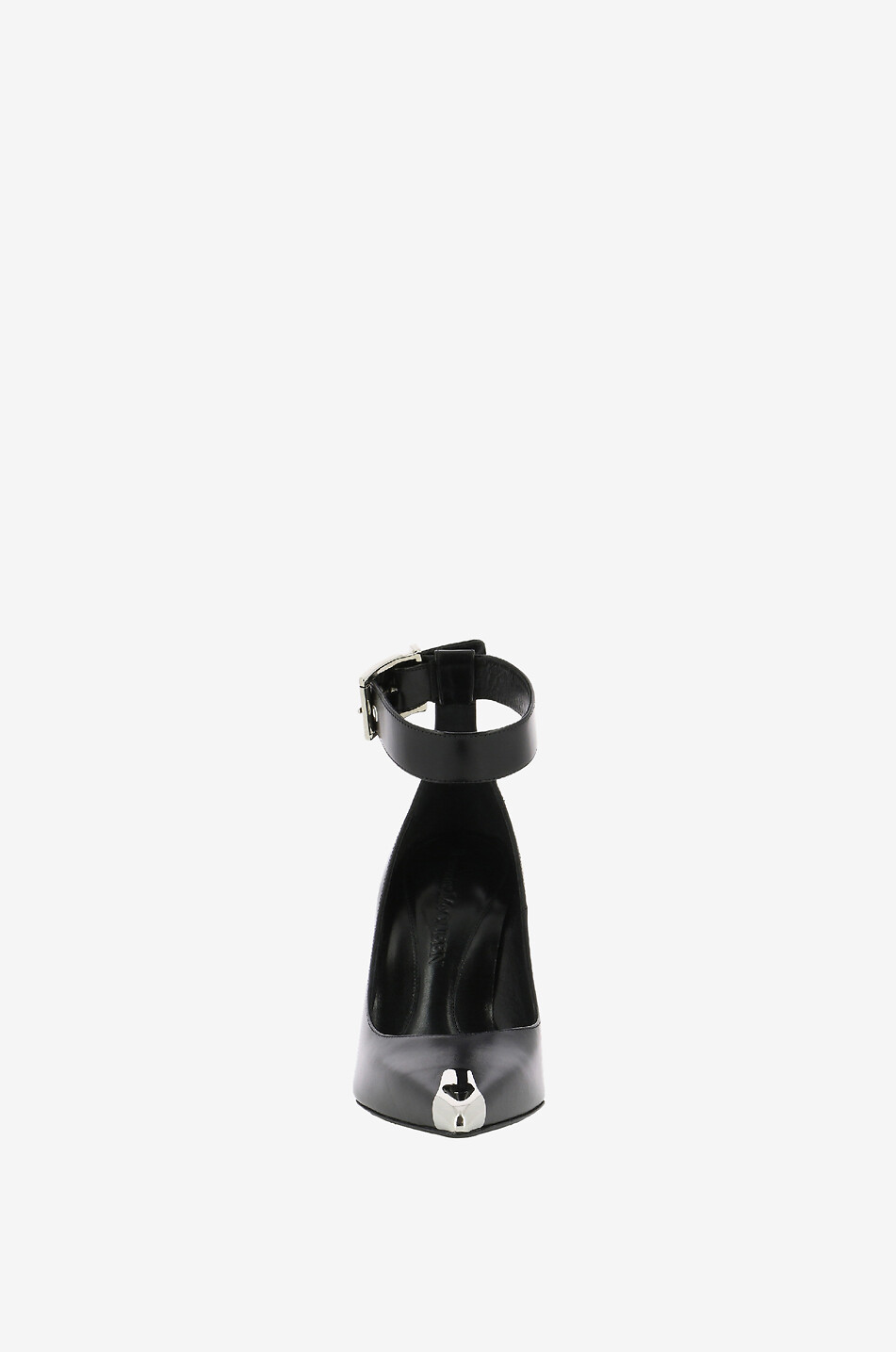 ALEXANDER McQUEEN Escarpins à bride cheville en cuir de veau Punk 105 Femme NOIR 2