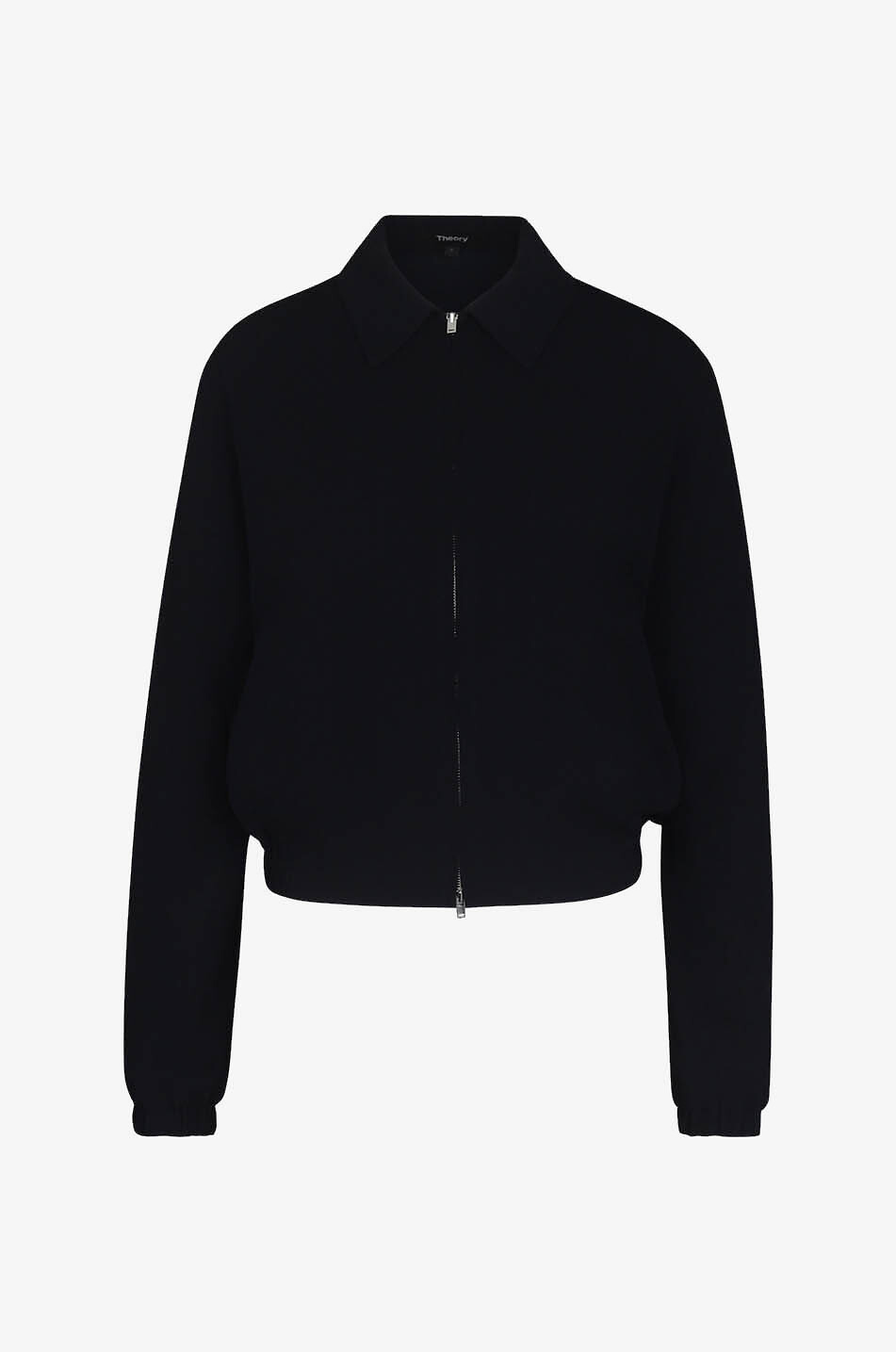 Bomber zippé en crêpe à manches dolman