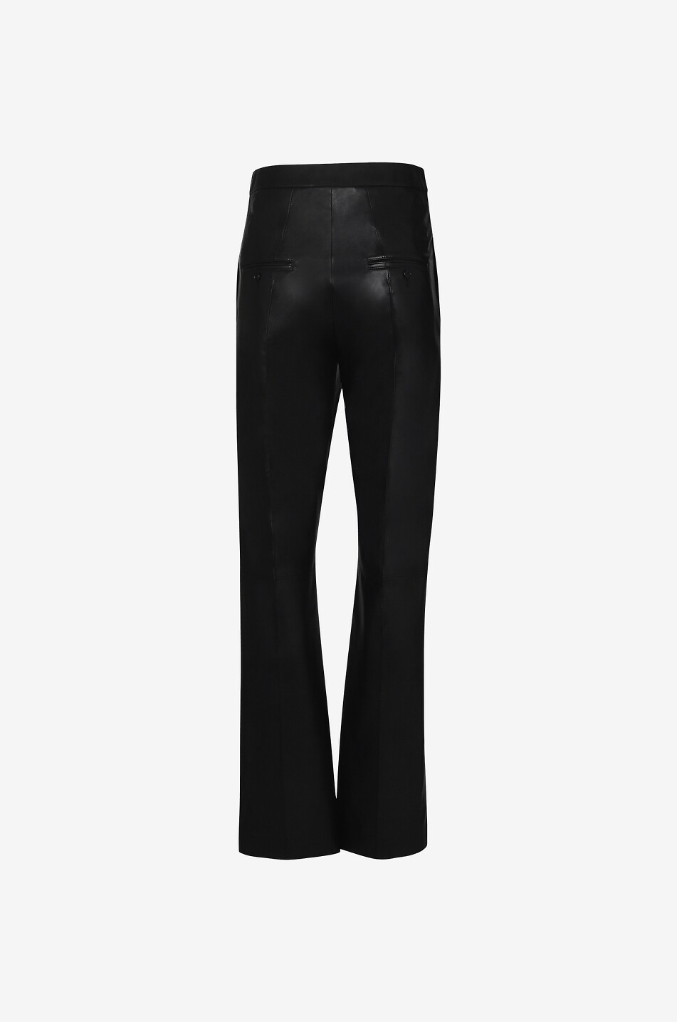 ISABEL MARANT Pantalon droit taille haute en cuir Banilirok Femme NOIR 2
