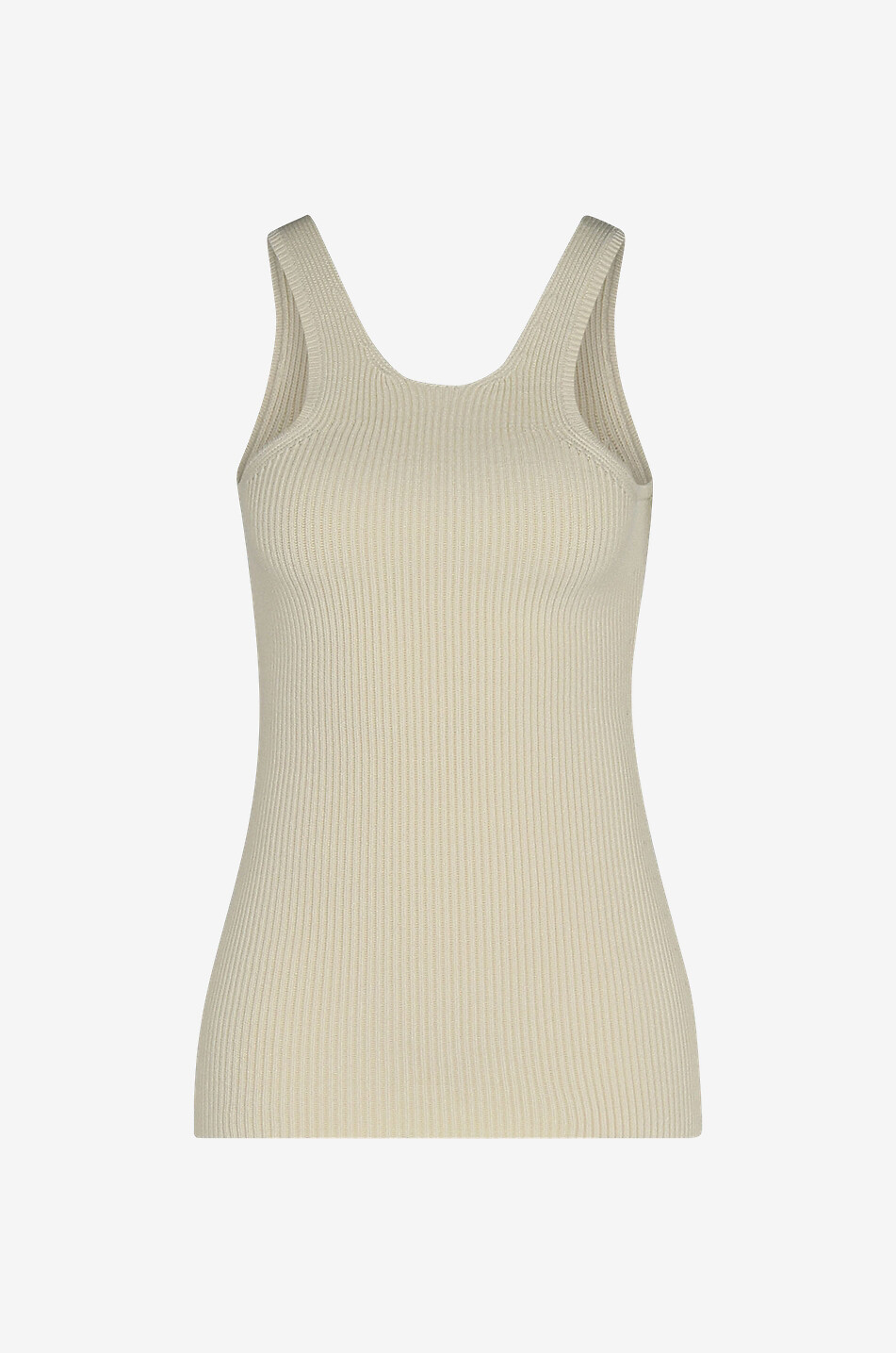TOTEME Débardeur en maille côtelée Curved Femme Beige clair 1