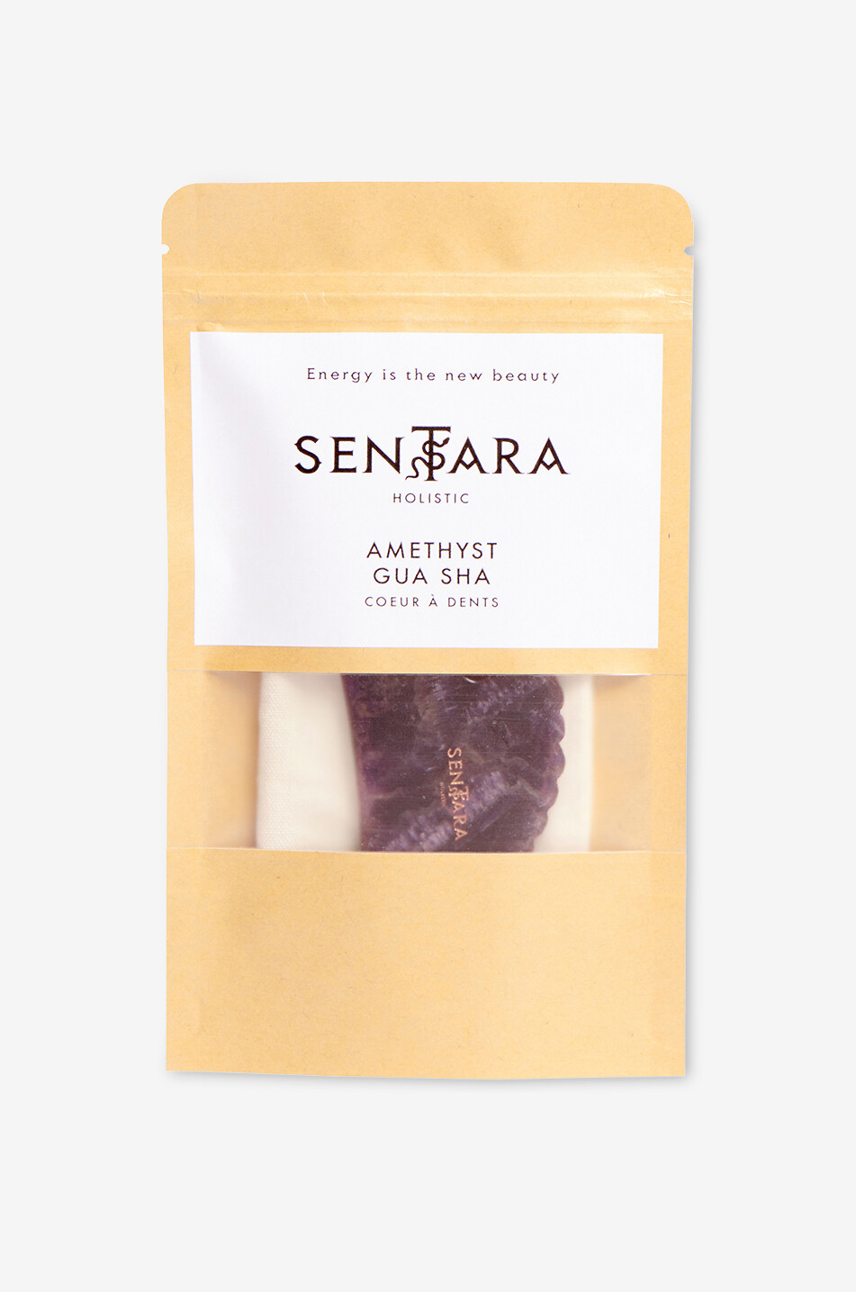 SENTARA HOLISTIC Gua Sha en améthyste Coeur à Dents Unisexe Incolore 2
