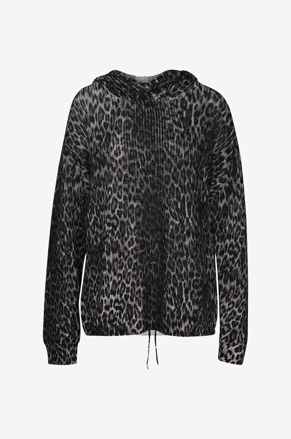 PRINCESS Leopard printed wool hooded jumper Women MULTI COLOURED 1