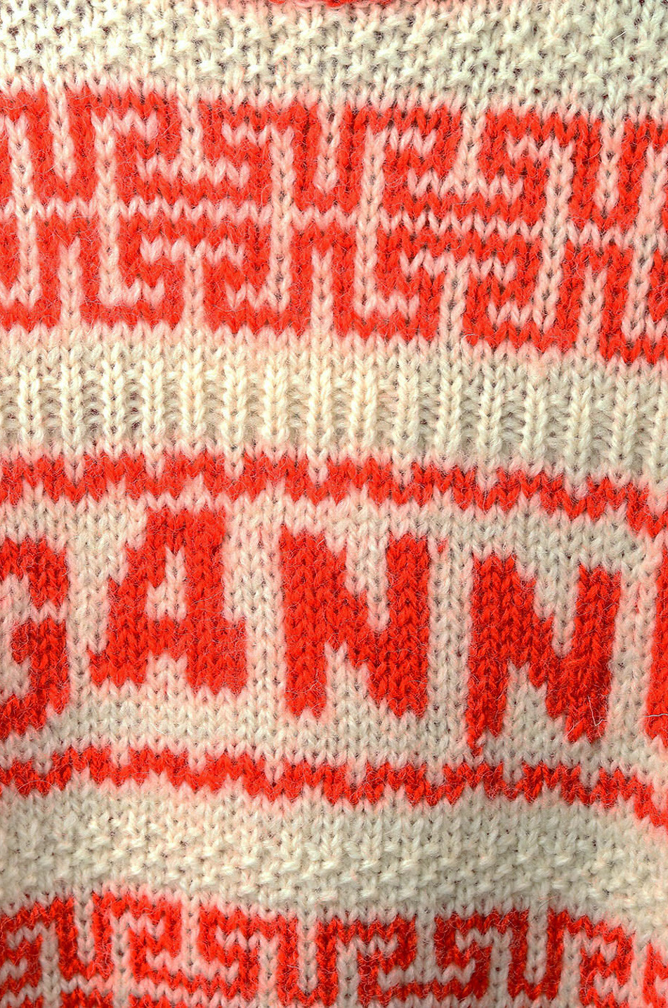 GANNI Logo adorned oversize jacquard jumper Women RED 3