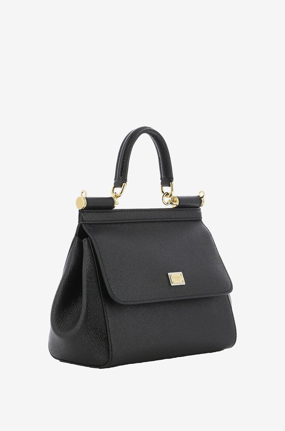 DOLCE & GABBANA Sac en cuir texturé Sicily Small Femme NOIR 2