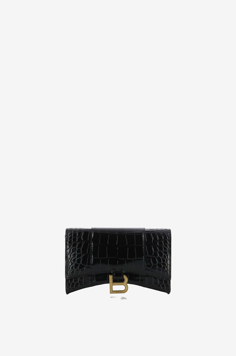 Brieftasche aus Leder in Kroko-Optik mit Kettengurt Hourglass Wallet