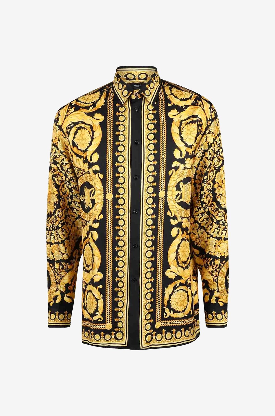 VERSACE Hemd aus Seide mit Print Barocco Herren BUNT 1