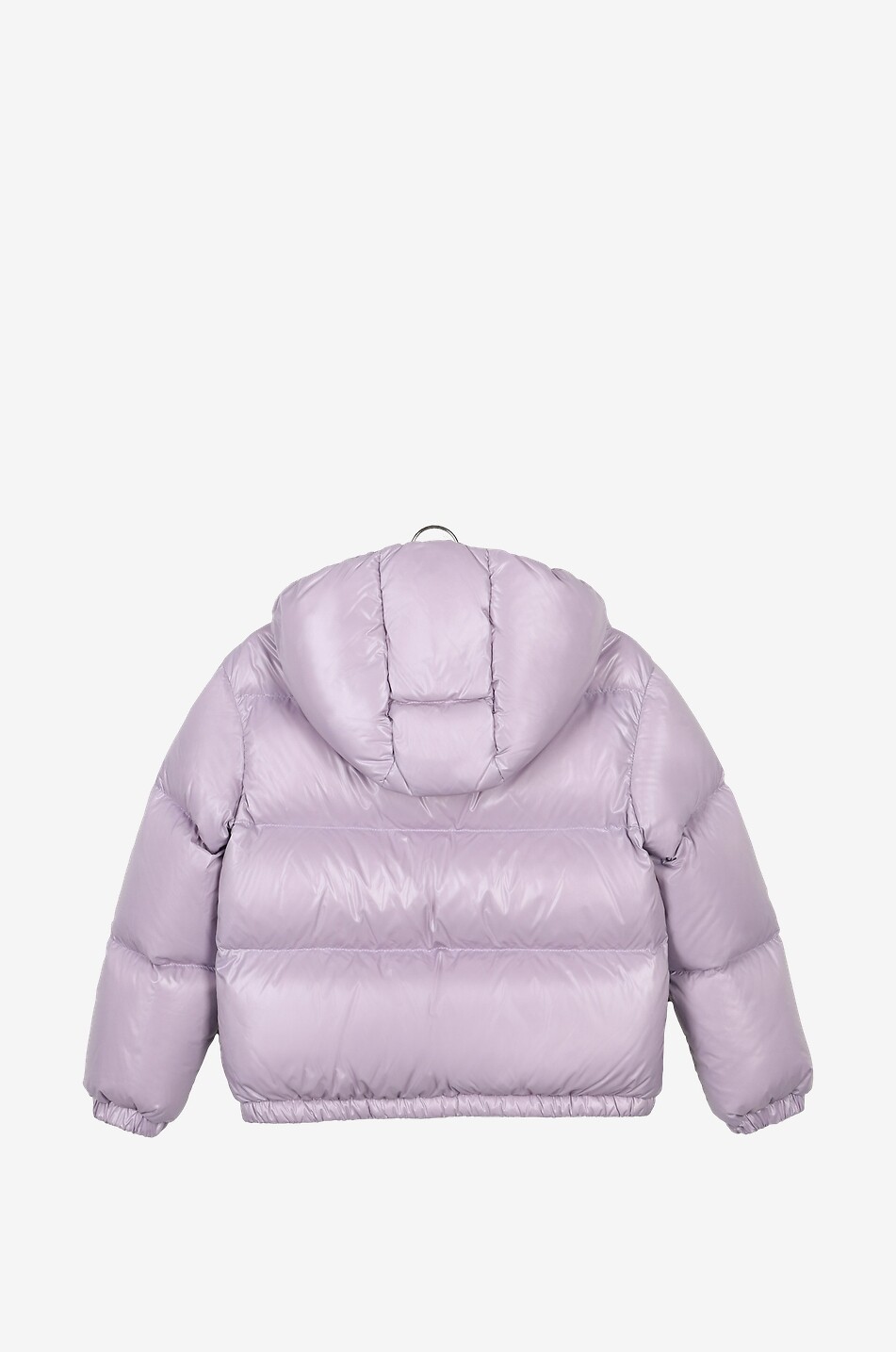 MONCLER Abbaye short girl's hooded down jacket Girl PURPLE 2