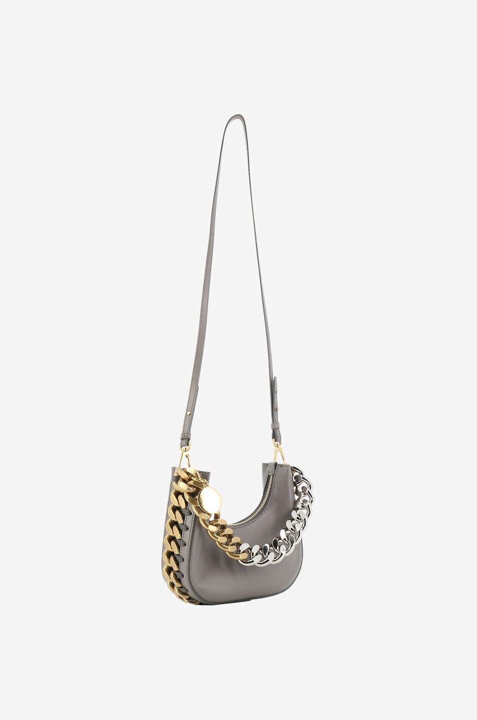 STELLA McCARTNEY Mini sac porté épaule en cuir synthétique Frayme Femme GRIS 5