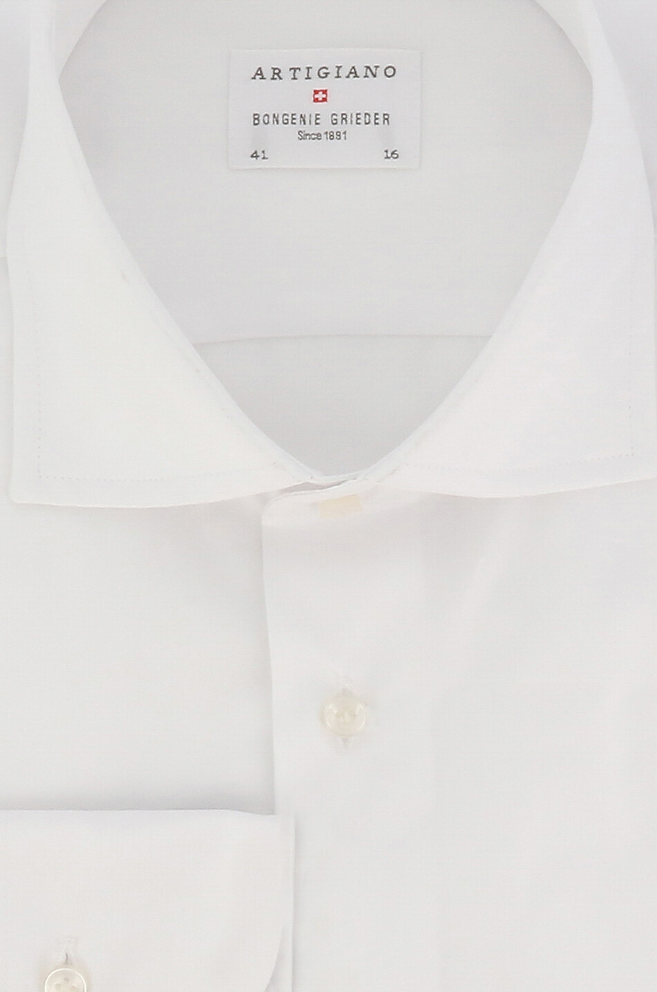 ARTIGIANO Leonardo twill long-sleeved shirt Men WHITE 2