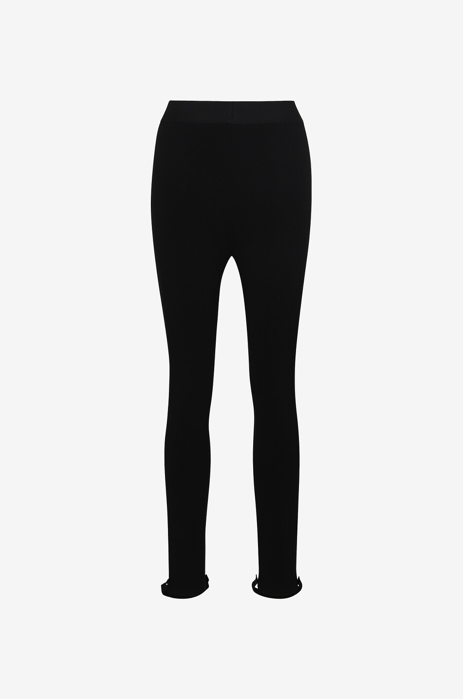 DOLCE & GABBANA Legging foureau en jersey milano à taille logo Femme NOIR 2