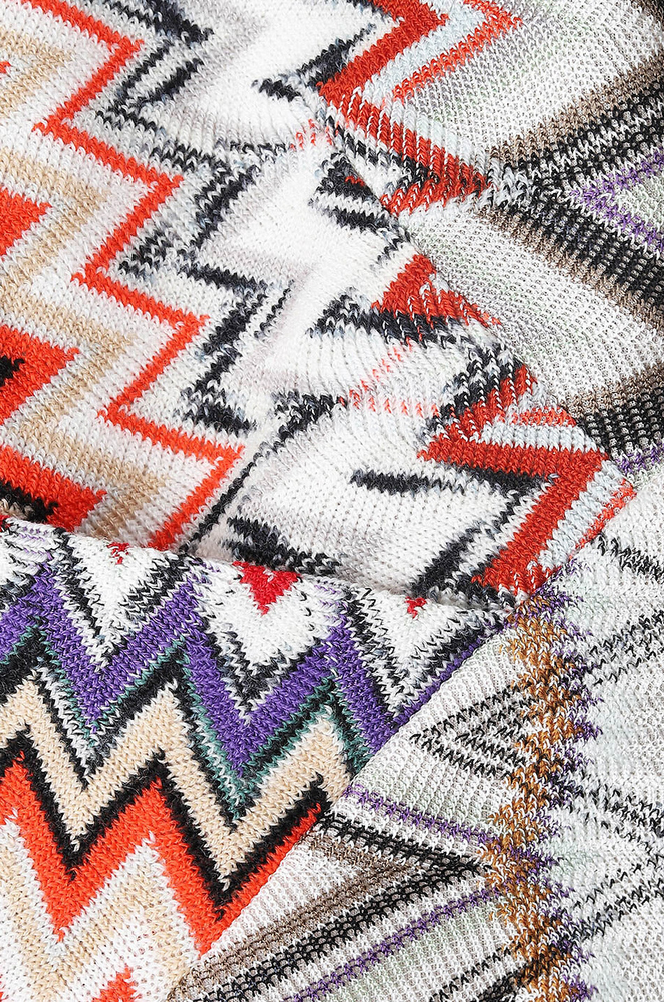 MISSONI Herringbone knit fitted cache-coeur dress Women MULTI COLOURED 3