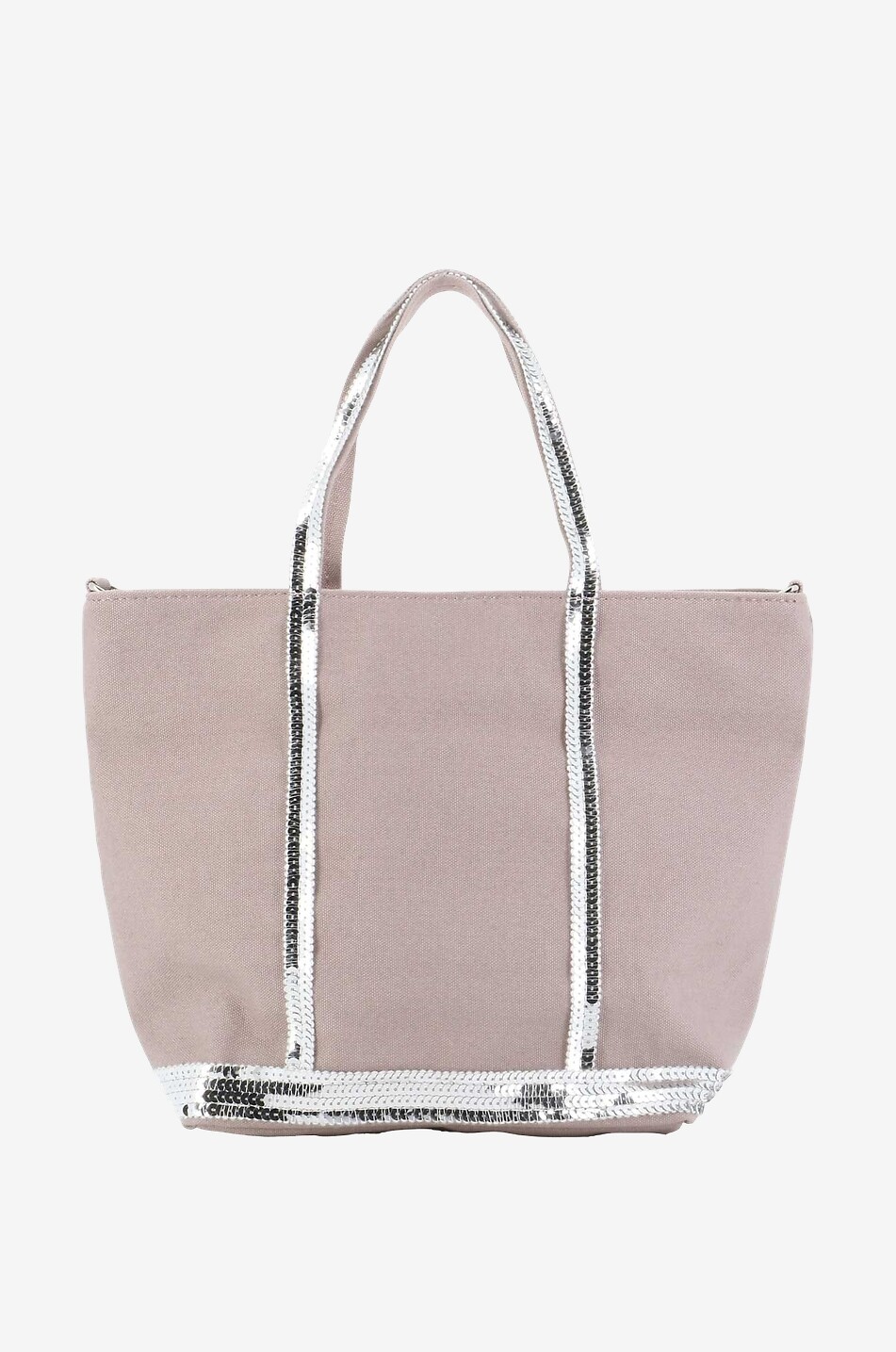 VANESSA BRUNO Cabas S sequinned canvas tote bag Women GREY 3