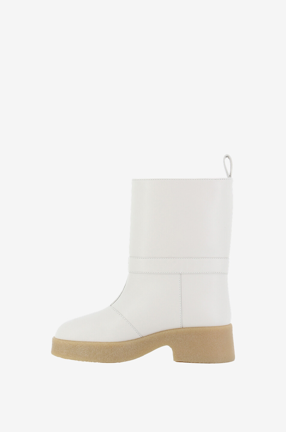 STELLA McCARTNEY Bottines à plateau en cuir synthétique Skyla 50 Femme BLANC 3