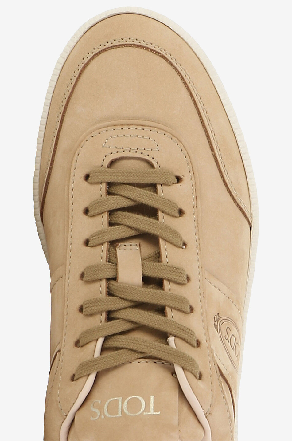 TOD'S Suede low-top sneakers Women Light beige 5